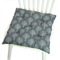 Round Chair Cushion for Bay Window - Printed Polyester Linen