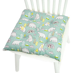 Round Chair Cushion for Bay Window - Printed Polyester Linen