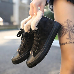 Winter Women's Warm High-Top Canvas Sneakers