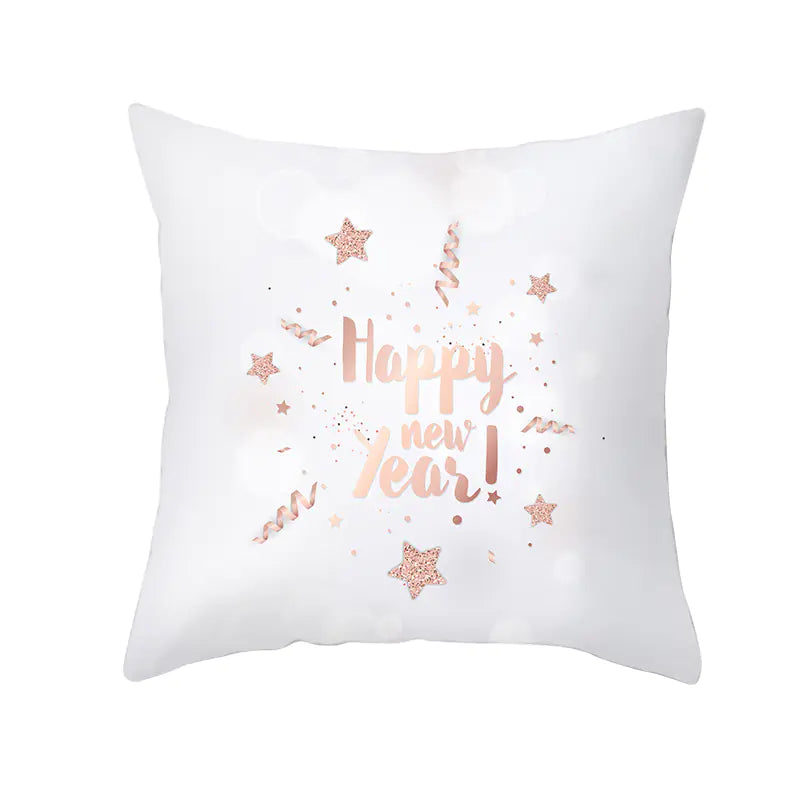 Peach Skin Velvet Snowflake Cushion Cover