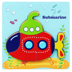 3D Wooden Puzzle Educational Toy for Kids