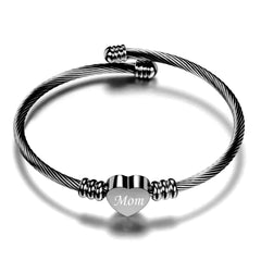 Elegant Stainless Steel Mom Bracelet