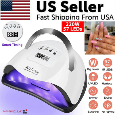 220W UV Gel Nail Polish Dryer LED Light