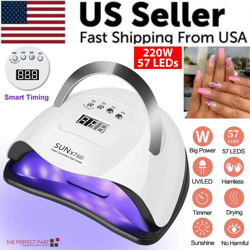 220W UV Gel Nail Polish Dryer LED Light