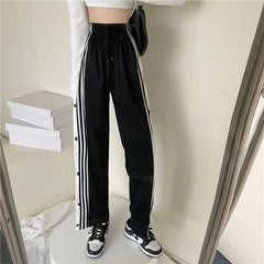 Elegant High-Rise Stripe Pants for Women