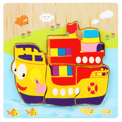 3D Wooden Puzzle Educational Toy for Kids